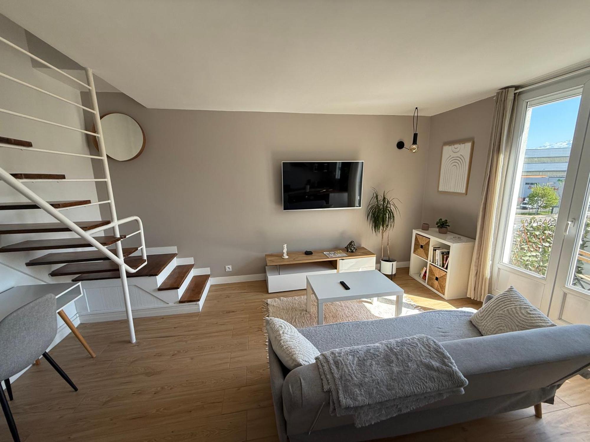 Superbe Duplex Avec Parking Gratuit Apartment Grenoble Luaran gambar